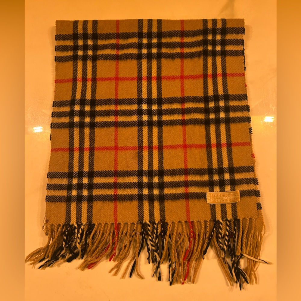 Vintage Burberry Cashmere Scarf